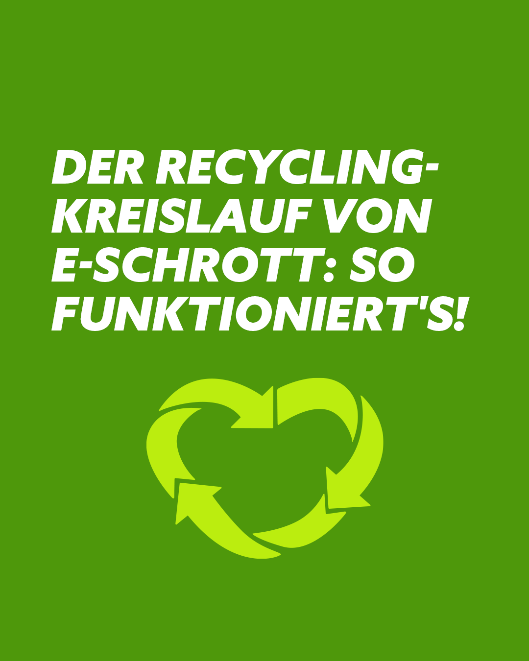 Der Recyclingkreislauf von E-Schrott