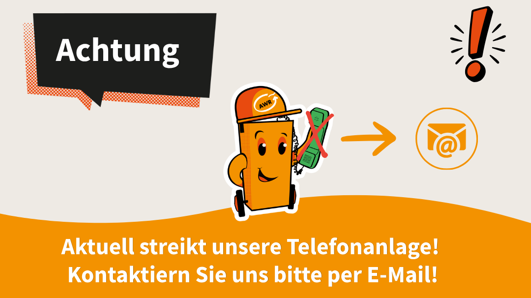 AWR-Kundenservice derzeit nur eingeschränkt erreichbar!