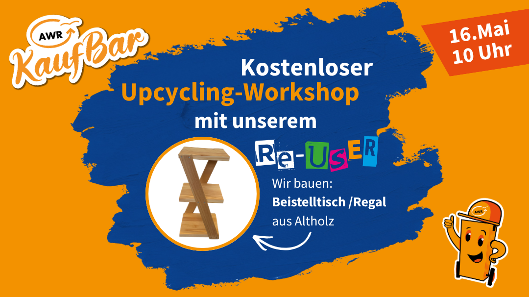 Upcycling-Workshop mit der AWR-KaufBar am 16.05.2026