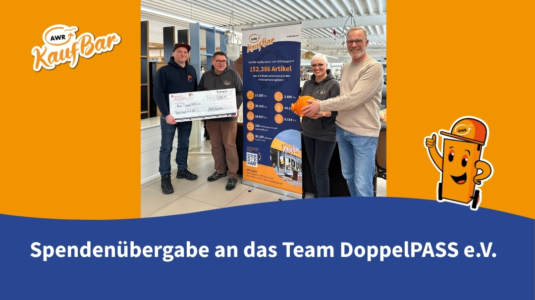 Symbolbild - Spendenübergabe KaufBar an DoppelPass e.V.